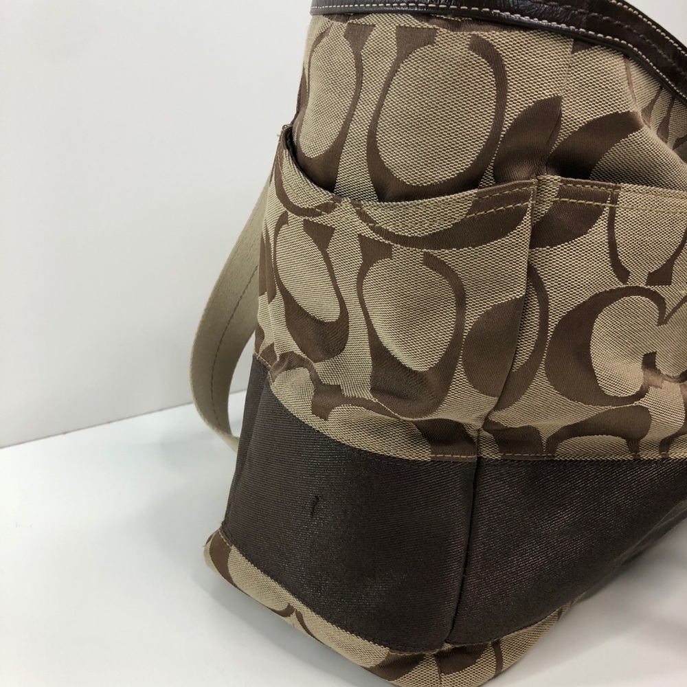 Coach Signature Brown Overnighter/Diaper Bag - Picture 6 of 8